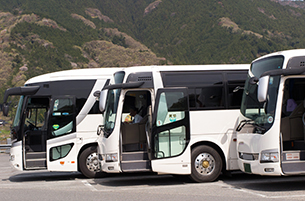 By highway express bus